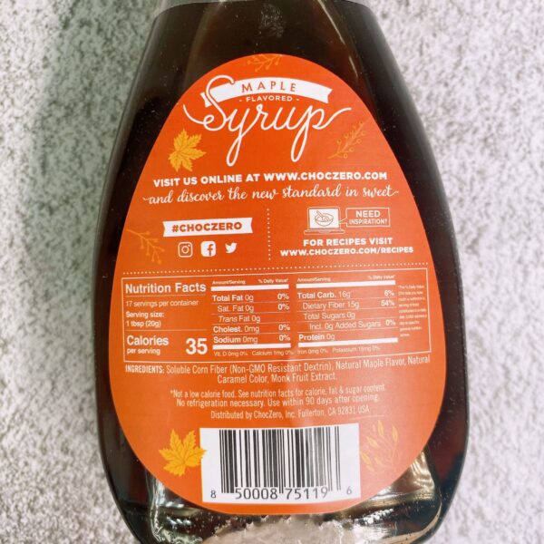 Choc Zero No Sugar Syrup/Honey 無糖楓糖漿/蜜糖 - Image 3